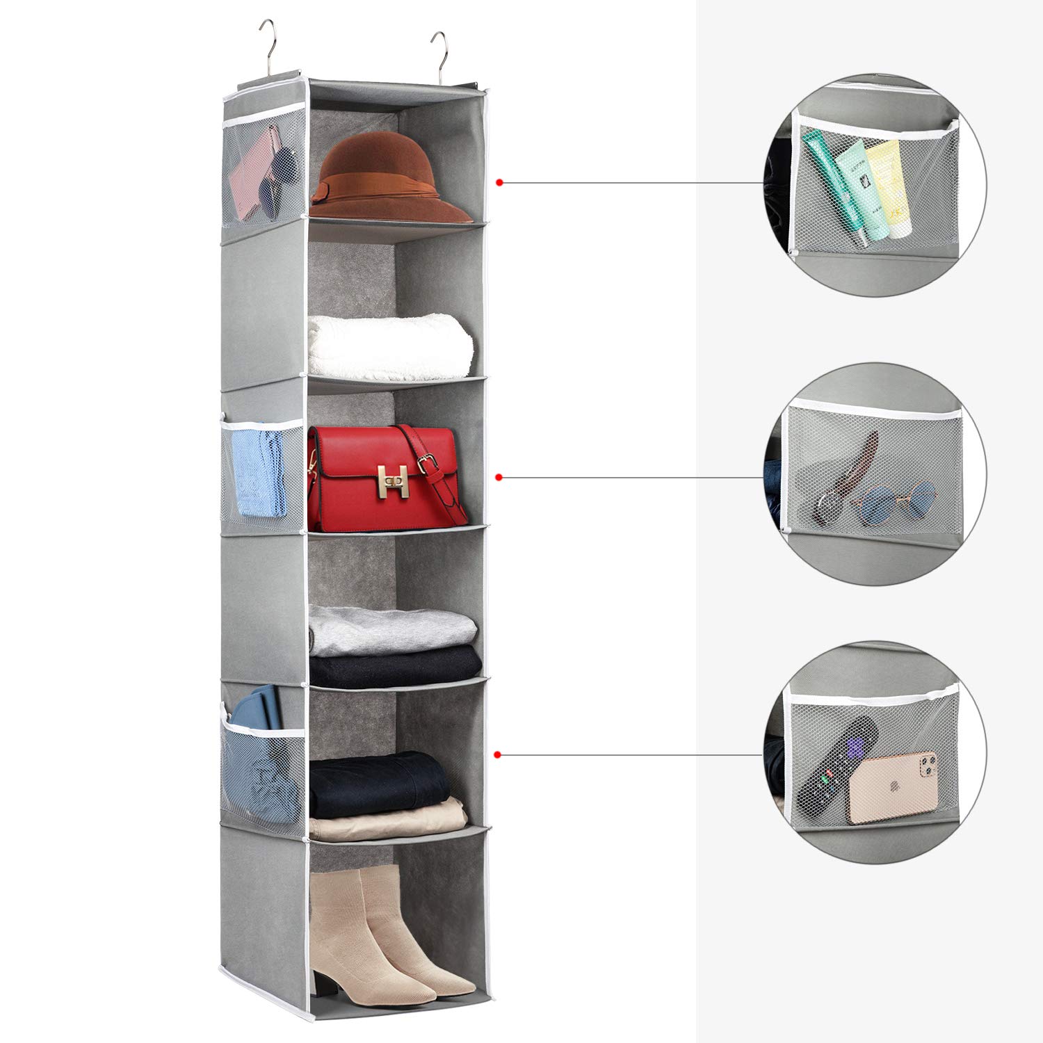 Buy Univivi Hanging Shoe Shelves 6 Layer Collapsible Hanging Closet