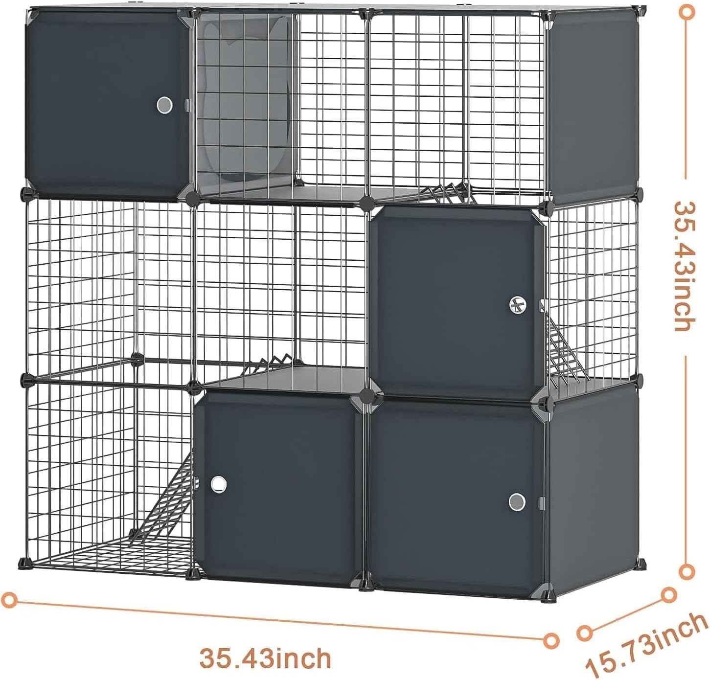 Beautiful Cat Cage with Cat Litter Box, Artificial Pet Cage, Suitable for Small Indoor Pets Such As Cats and Dogs