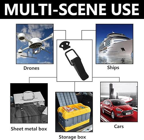 Miniatura 6 de Kewucn 2 clips de clip para parachoques de automóvil, clips de bloqueo de gancho de seguridad de fibra de carbono duraderos, liberación rápida