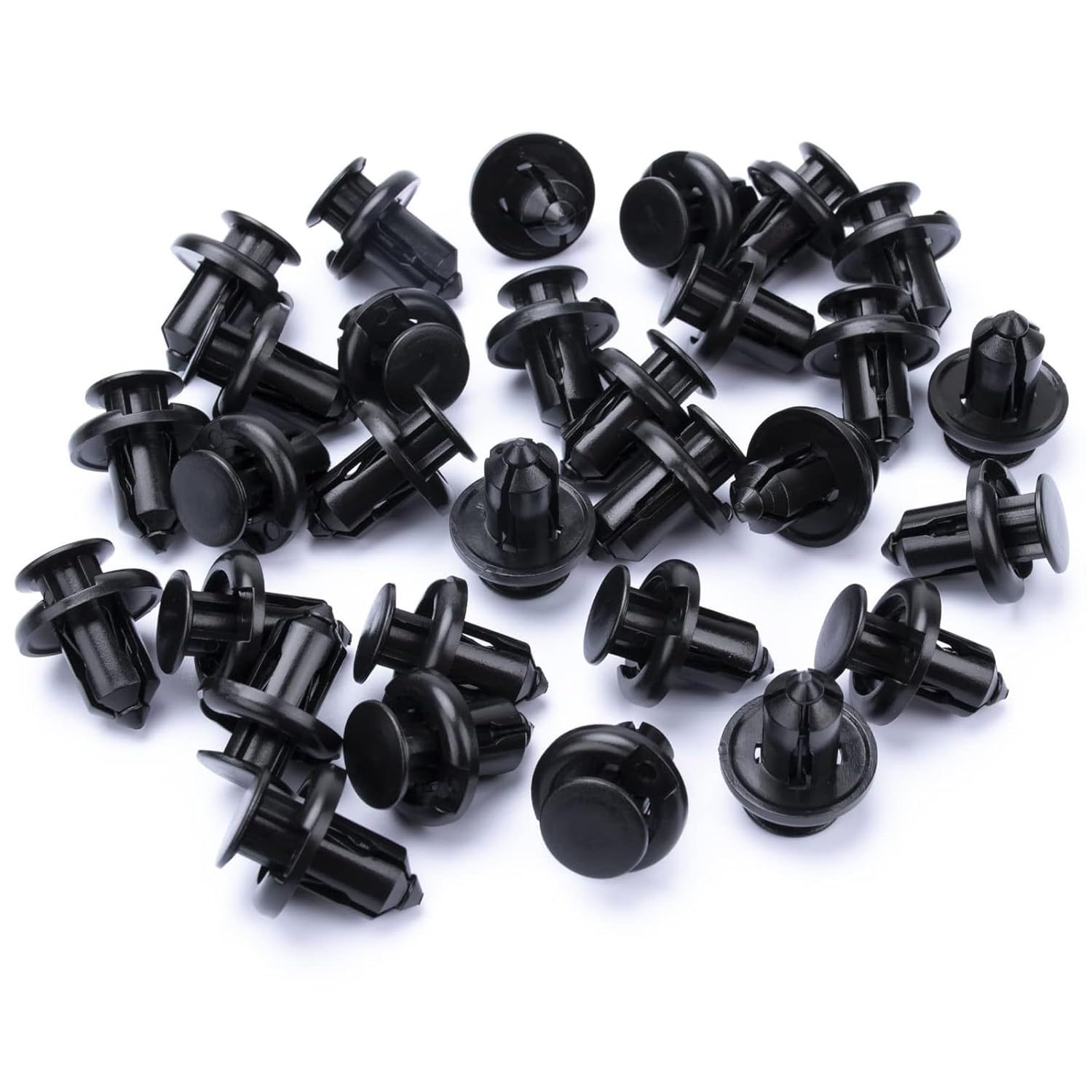 QZKJQDD 10mm Spreiznieten Kunststoff, Kotflügelnieten, Befestigungsclips Auto Clips, Auto Befestigung Clips, Stoßfänger-Verstärkungsclips, Kunststoffniete Befestigungssatz Clips für Auto (50 Stück)