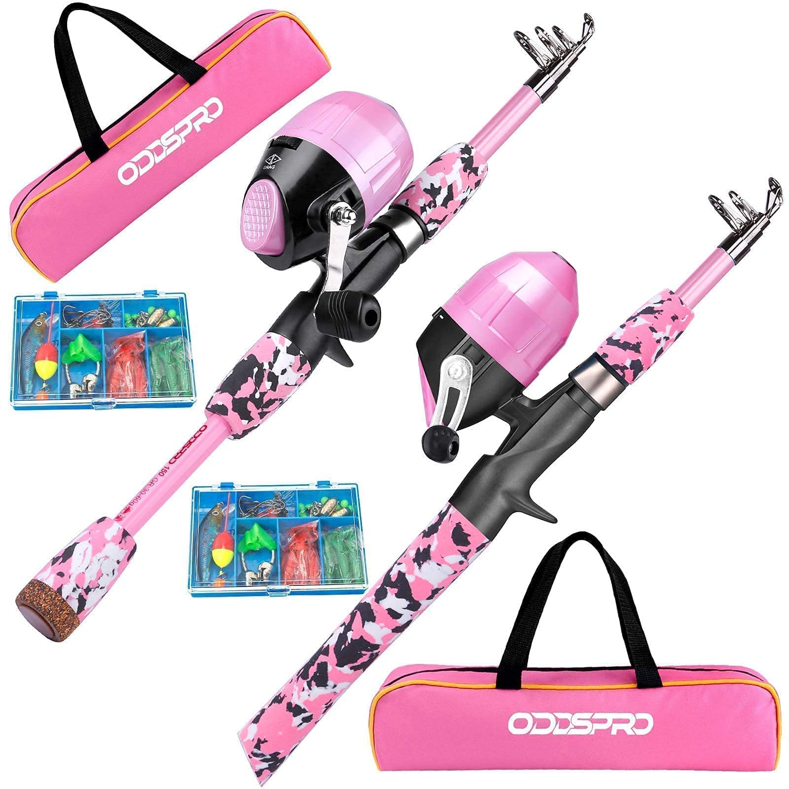 Amazon.com : ODDSPRO Kids Fishing Pole inlcluding Fishing Lure and