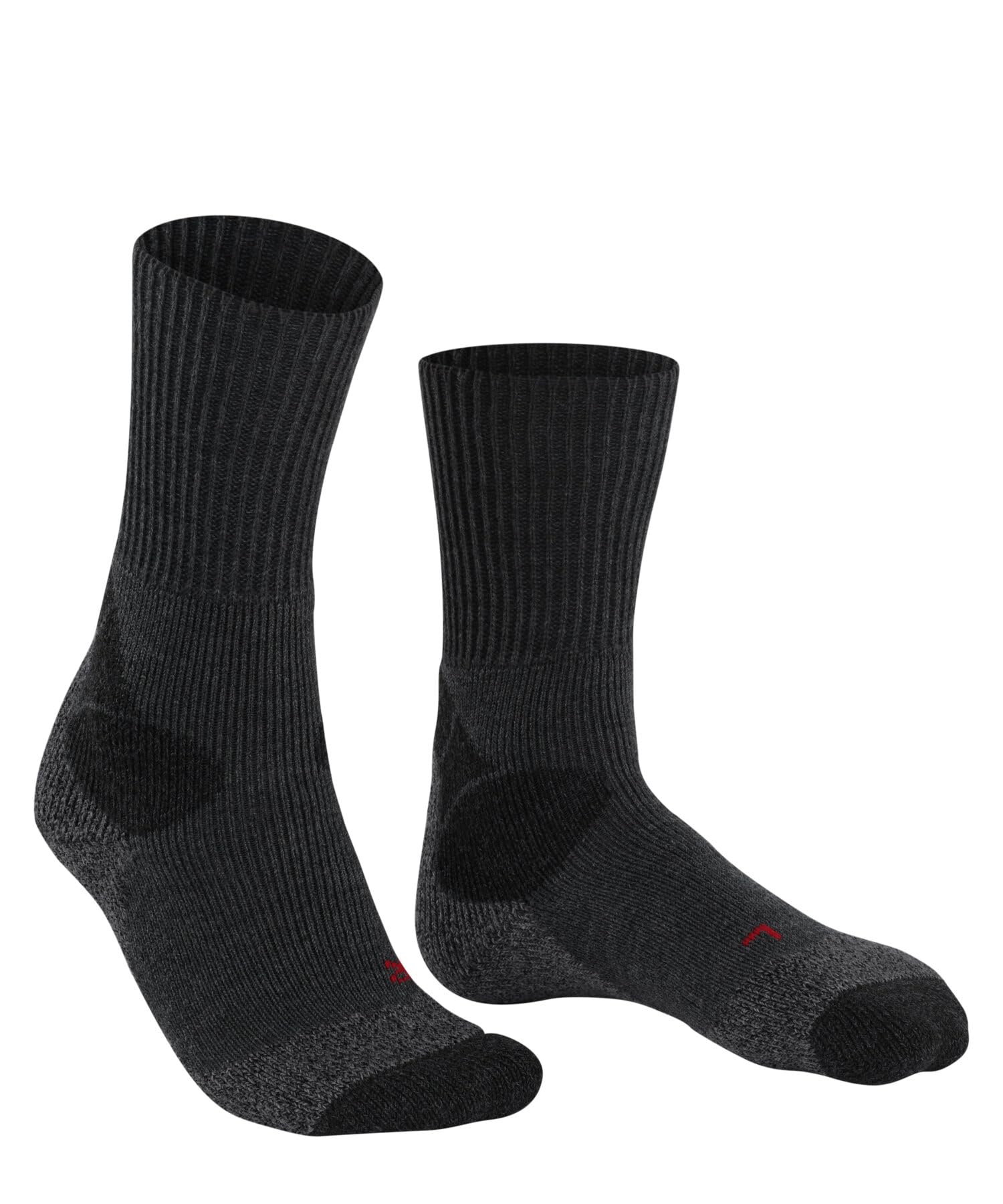 FALKE Mężczyźni Skarpety do wędrówek TKX Expedition M So wełna materiał funkcjonalny przeciw pęcherzom grube 1 Para, Szary Asphalt Melange 3180, 42-43