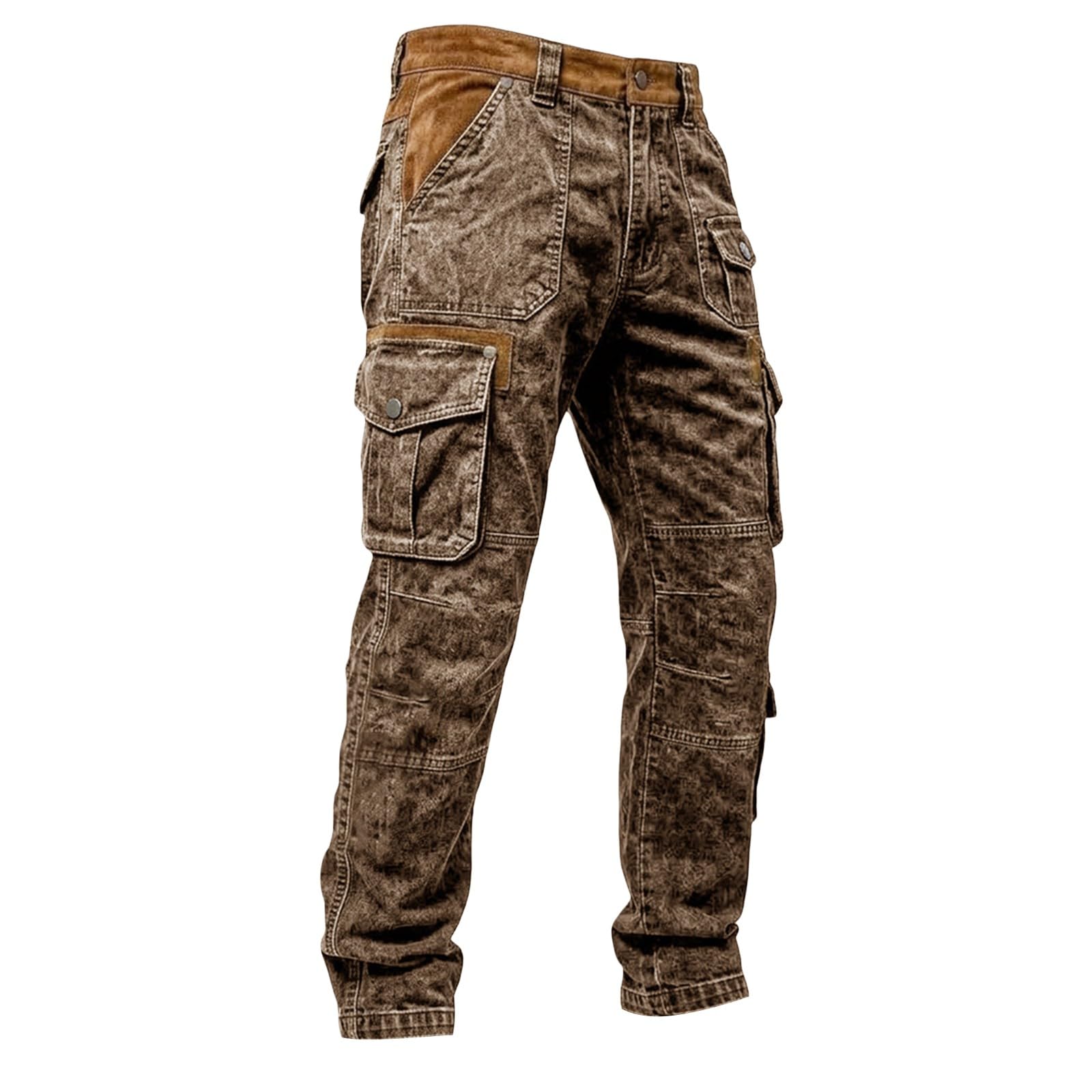 Arbeitshosen Herren Cargo Wanderhose Vintage Cargohose Mit Vielen Taschen