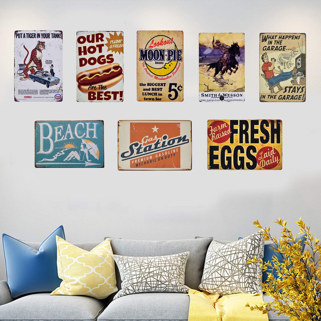 Cuadro A C / D C Letrero De Metal Estilo Original | Meses Sin Interés