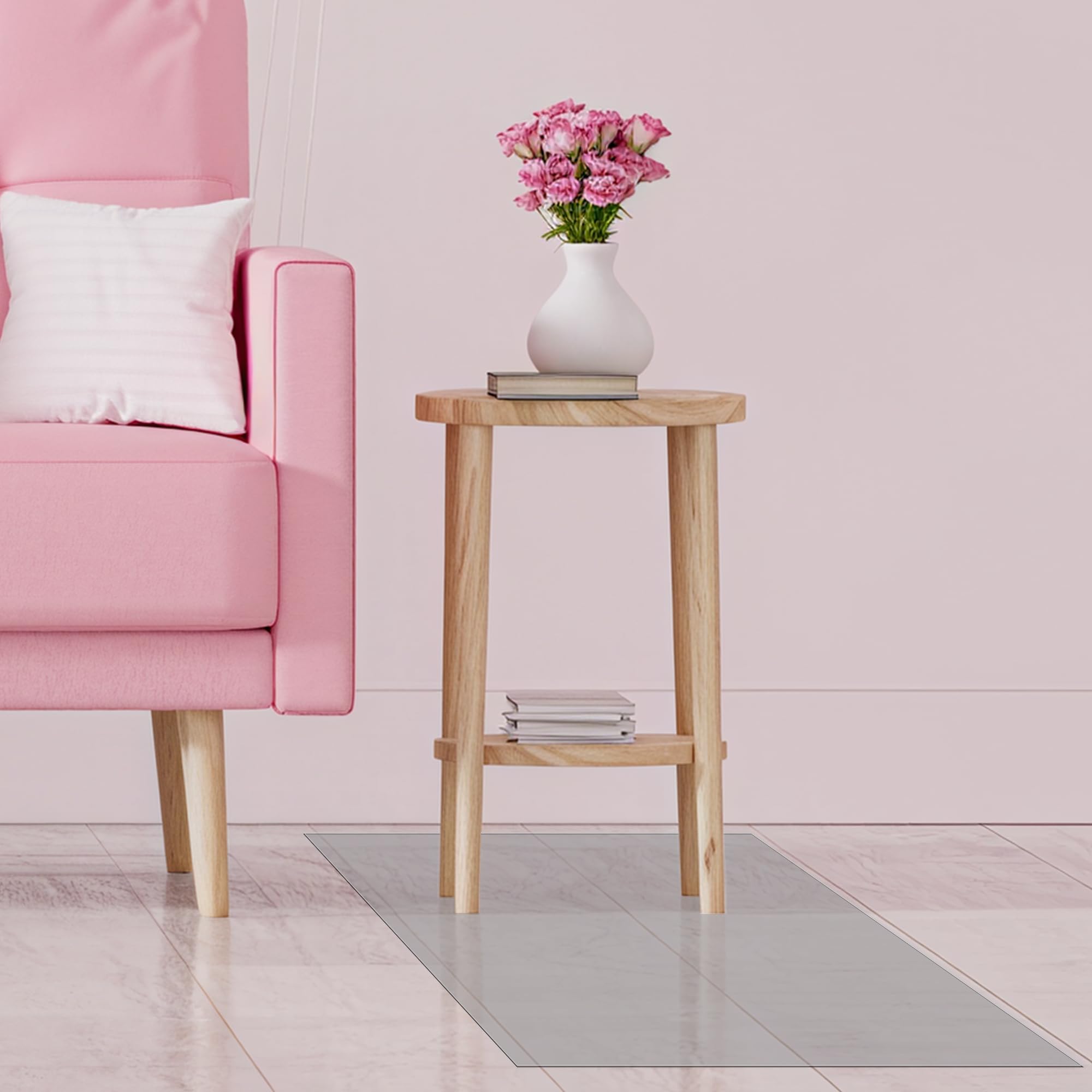 Tapis de protection de sol en PVC transparent sur mesure