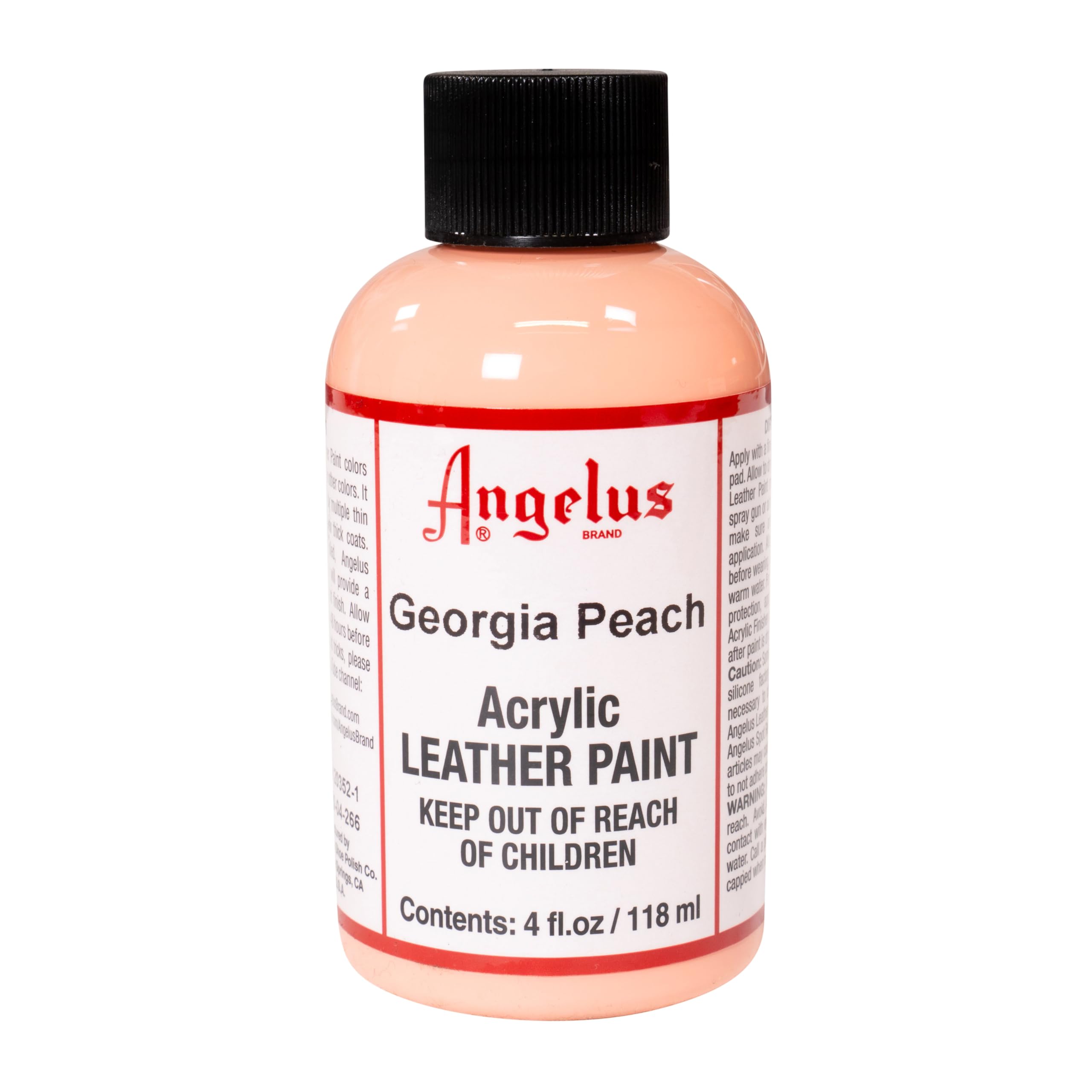 Angelus Acrylic Leather Paint, 4 Fl Oz (Pack of 1), Georgia Peach