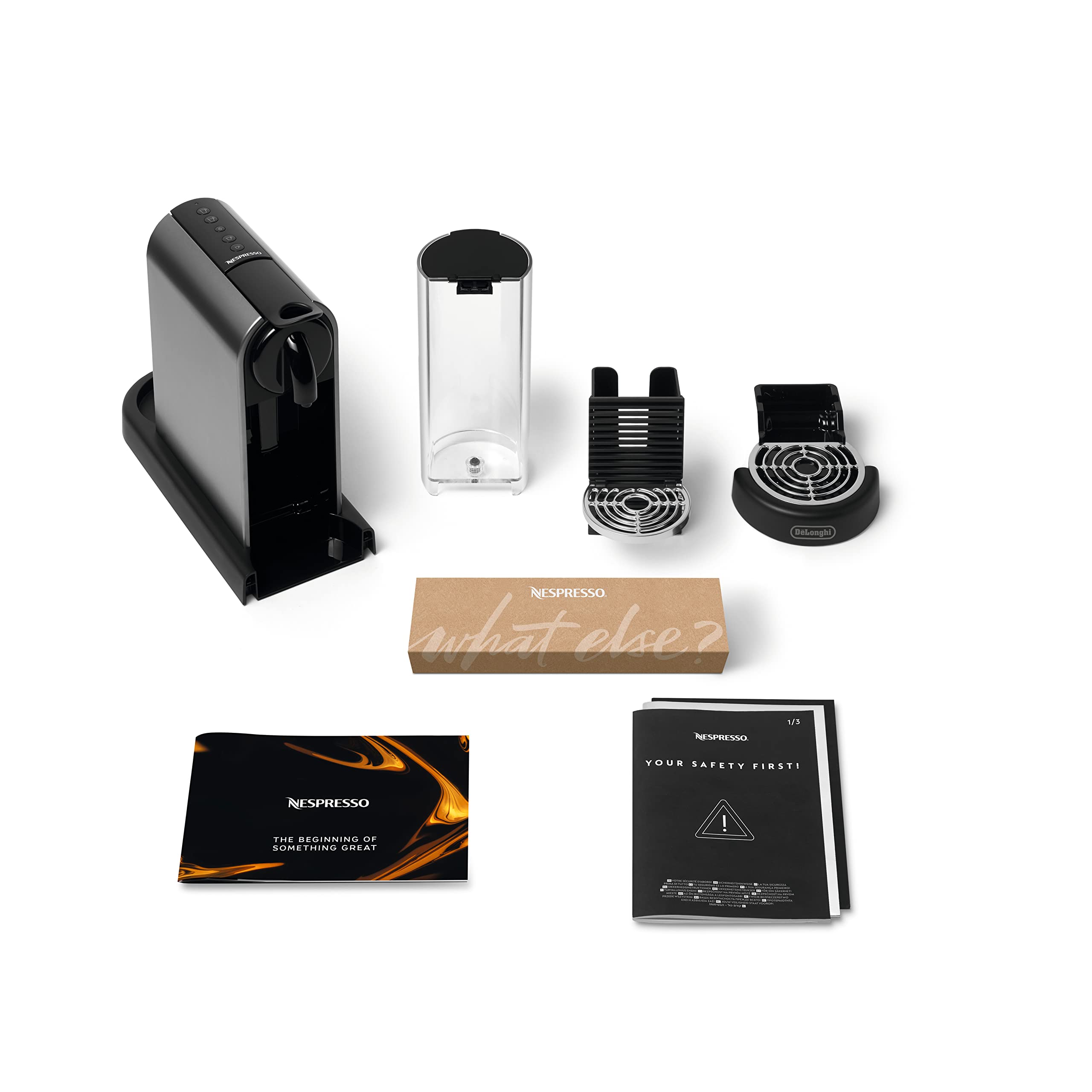 Nespresso De'Longhi CitiZ Platinum EN220.T, caffettiera a capsule, macchina da caffè a capsule monodose, 4 misure di tazza, 19 bar a pressione, 1260 W, Titan