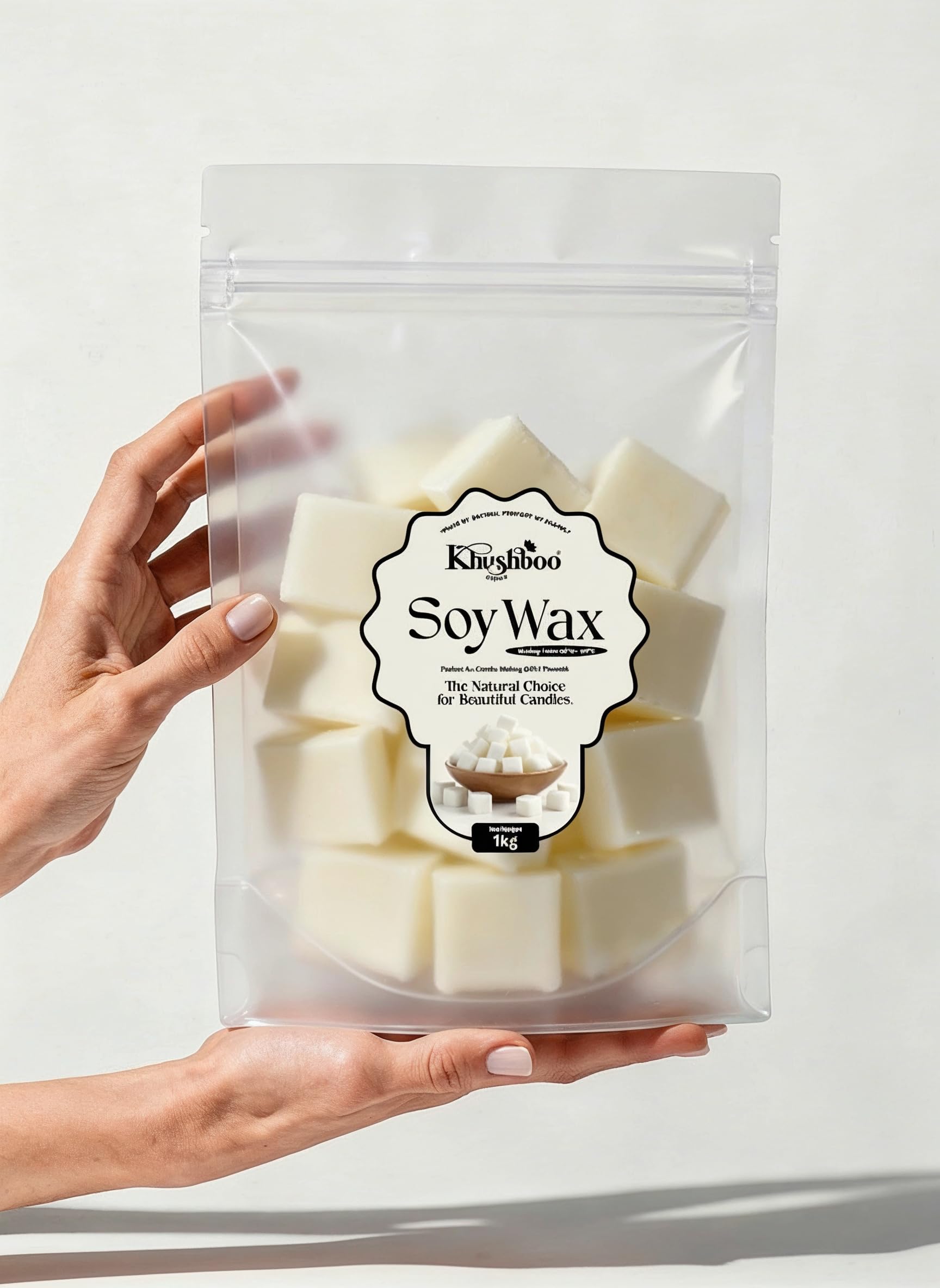 Khushboo living 100% Pure Soy Wax for Candle Making | Natural Vegetable Wax | Best for Scented Jar Candles, DIY Candle Making & Massage Candles | Clean Burning, Eco-Friendly & Quality Tested (1kg)-image-36