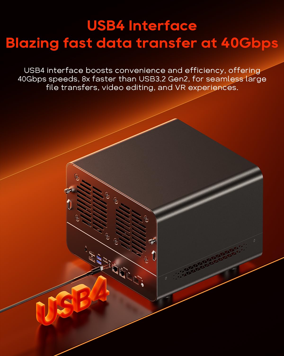 AOOSTAR WTR MAX 11 Bay Desktop NAS Mini PC, NAS Server Ryzen 7 PRO 8845HS Kein RAM Keine SSD, 6*2.5"/3.5" SATA HDD, 5*M.2 NVMe-Steckplätze, 2*10GbE, 2*2.5GbE, OCuLink, 4K HDMI,Network Attached Storage