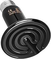 Vista 13 de Simple Deluxe 100W Bombilla de calor de cerámica para reptiles y lámpara de abrazadera de 150W con reflector de aluminio de 8.5" Combo para mascotas