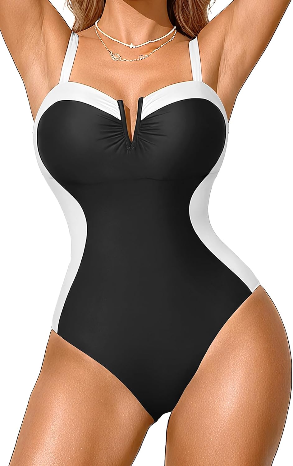 Daci Women's Tummy Control One Piece Swimsuit - Sexy Crisscross Back Bathing Suit 2026
