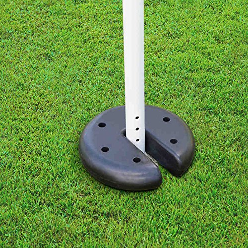 New Black Gazebo plastic coated cement Weight Plates 20cm - 4 Pack