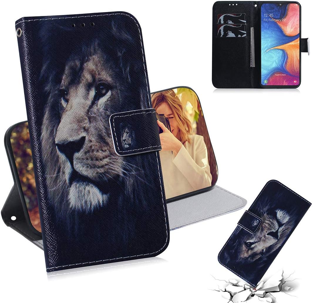 Lyzwn Samsung Galaxy M30S Phone Case, Painted PU Folio Leather Flip Slim Wallet Book protector Cover with Card Holder Magnetic Closure and Stand Feature Case for Samsung Galaxy M30S