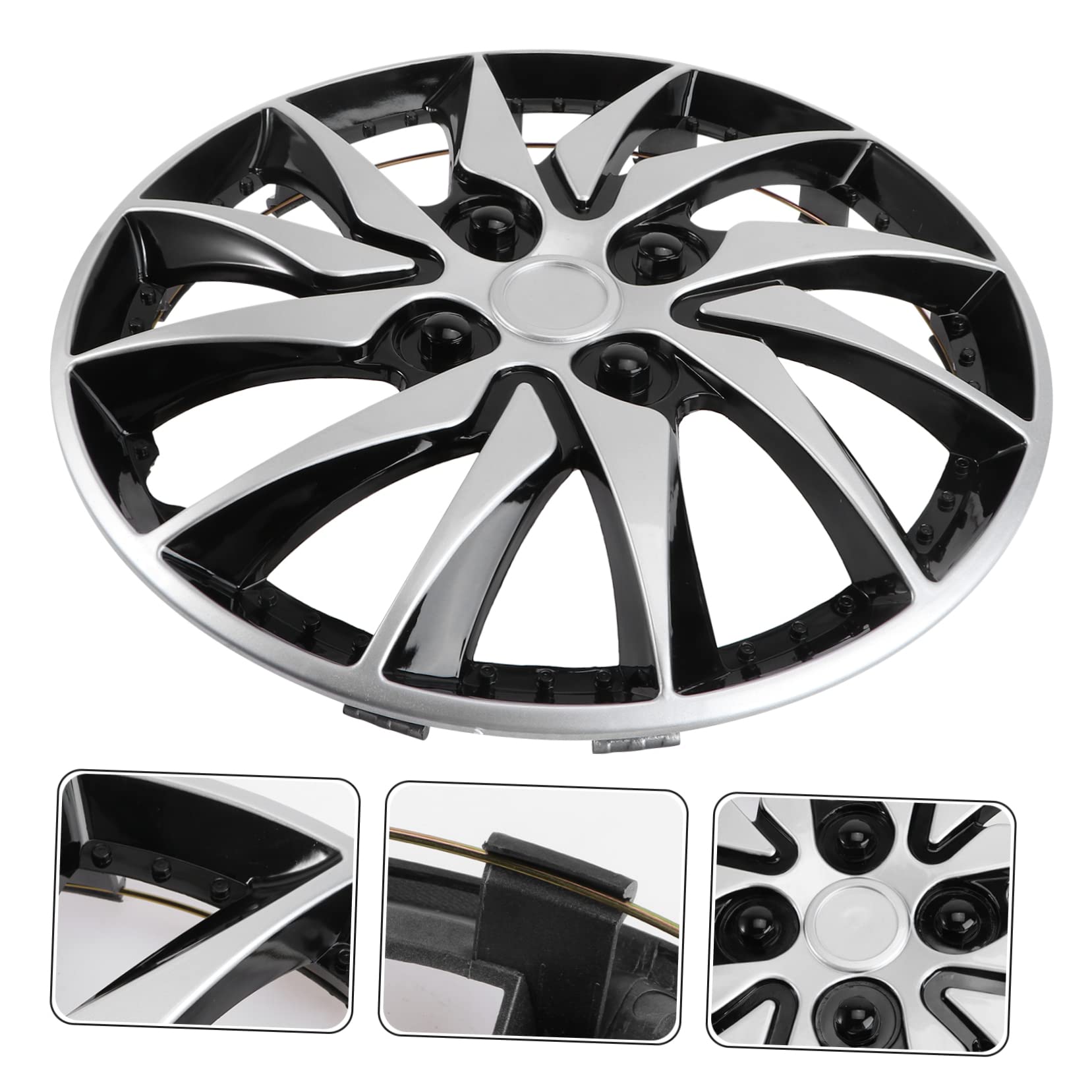 Ensemble De Housses De Roue De Voiture - 14" PP Installation Facile Décoration De Voiture