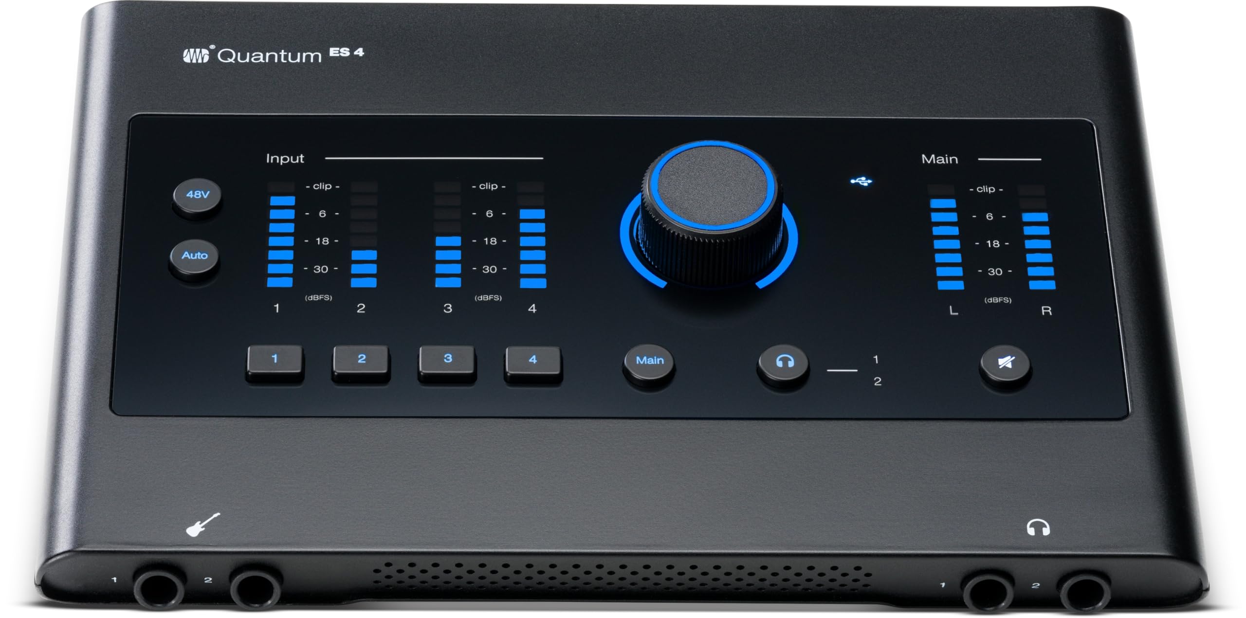 PreSonus Quantum ES 4 – Interfaccia Audio USB-C, Registrazione, Studio, DAW, Qualità Sonora Professionale, Senza Latenza, Compatta, Ideale per Produzione Musicale e Streaming (2x2, 24-bit / 192 kHz)