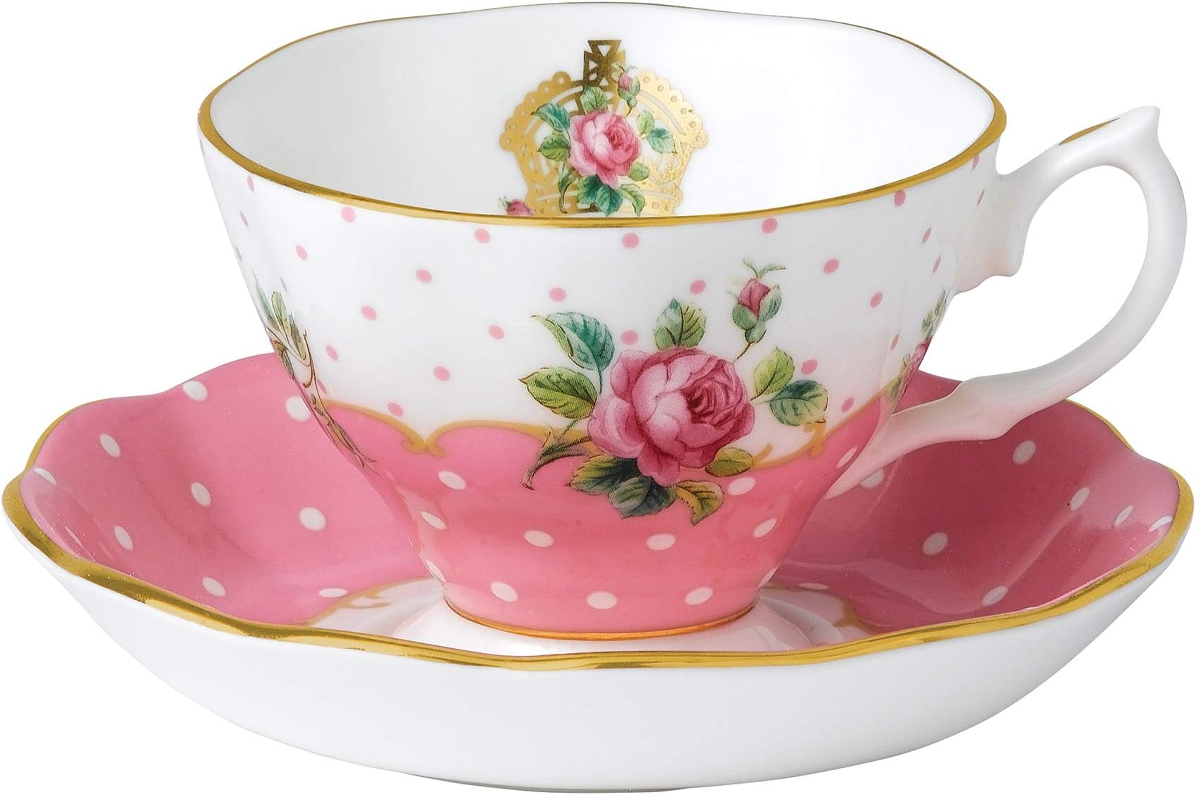 Tazza Da Tè Royal Albert Polka Blu Con Piattino - Porcellana Fine, Bordo Oro 22kt - Foto 12