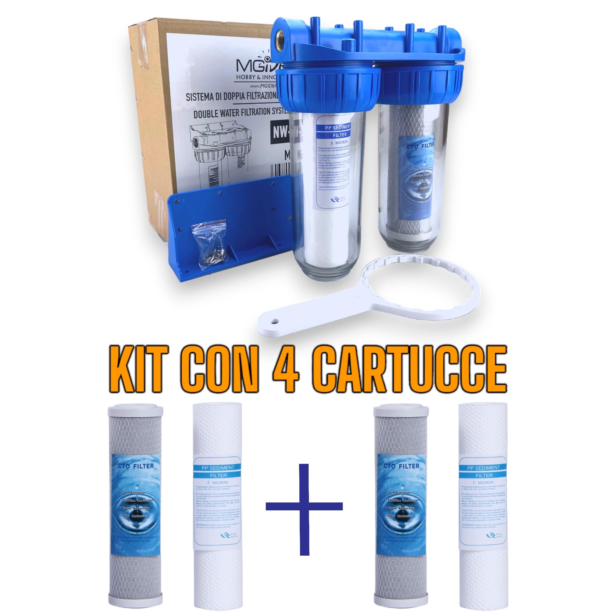 FILTRO ACQUA SISTEMA DI FILTRAZIONE 2 STADI 4