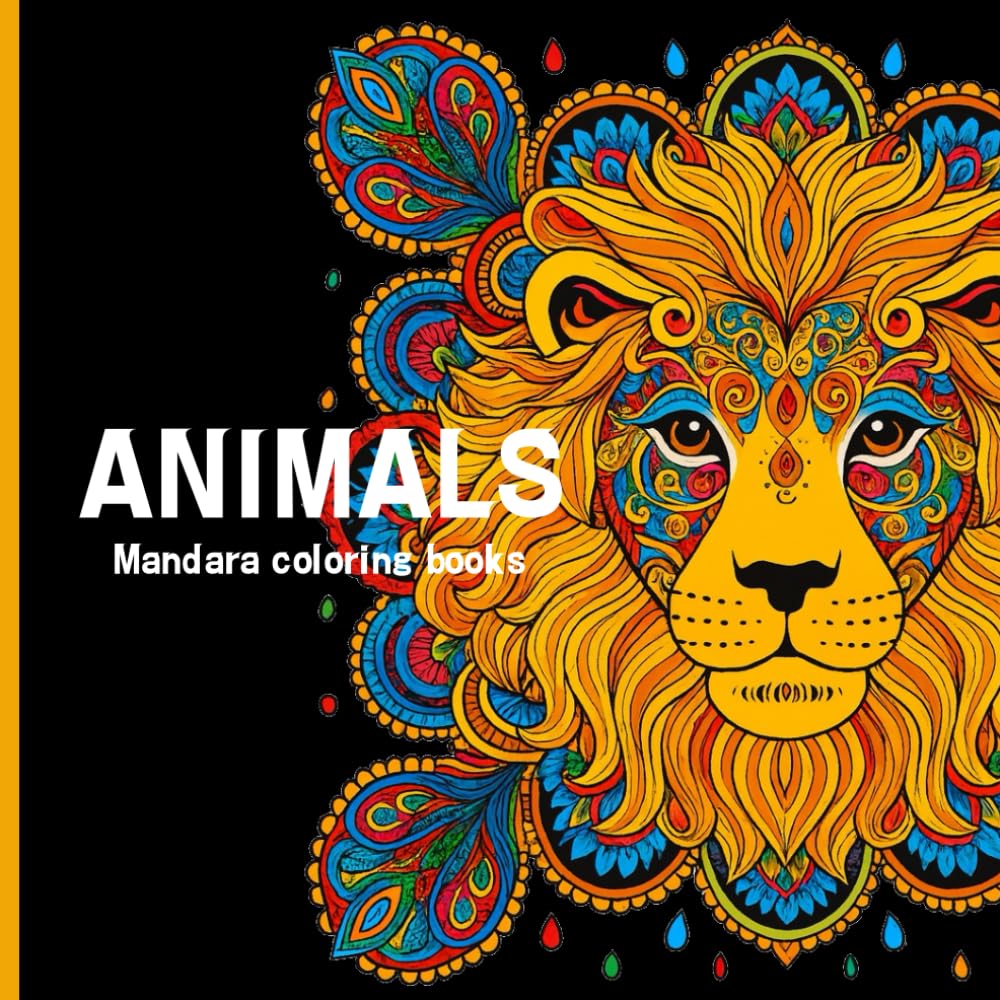 Animal Mandala Coloring Book for Adults: Relaxing and Stress Relieving Designs Featuring Beautiful Animal Faces