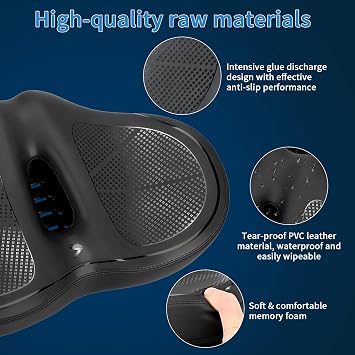 Oversized Bicycle Seat Cushion, Extra-Wide, Universal Replacement, for Men and Women, City Bikes, Electric Bikes, Fitness Bikes, Mountain Bikes