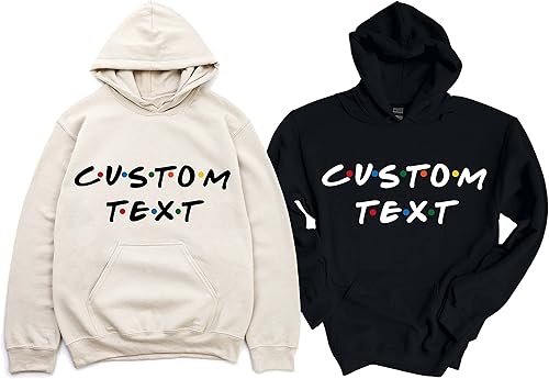 Customized Sweatshirt, Custom Sweater Design Your Own, Add Your Text Hoodie For Men and Women, Personalized Long Sleeve Shirts, Couple Pajamas For