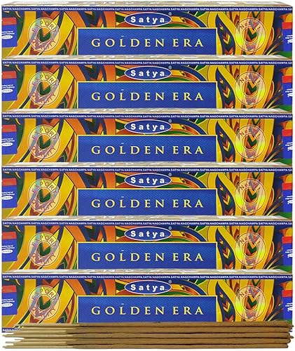 Vista 157 de Satya Sai Baba Nag Champa - Varitas de incienso de 0.53 oz y soporte - Paquete de 6 (aproximadamente 90 varillas)