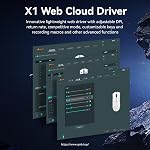 Attack Shark X1 Wireless Gaming Mouse with RGB Charging Dock, PAW3950 PRO Sensor Up to 40K DPI,53g Ultralight Tri-Mode Computer Mice,1KHz Polling Rate 5 Programmable Buttons for Win/Mac-White