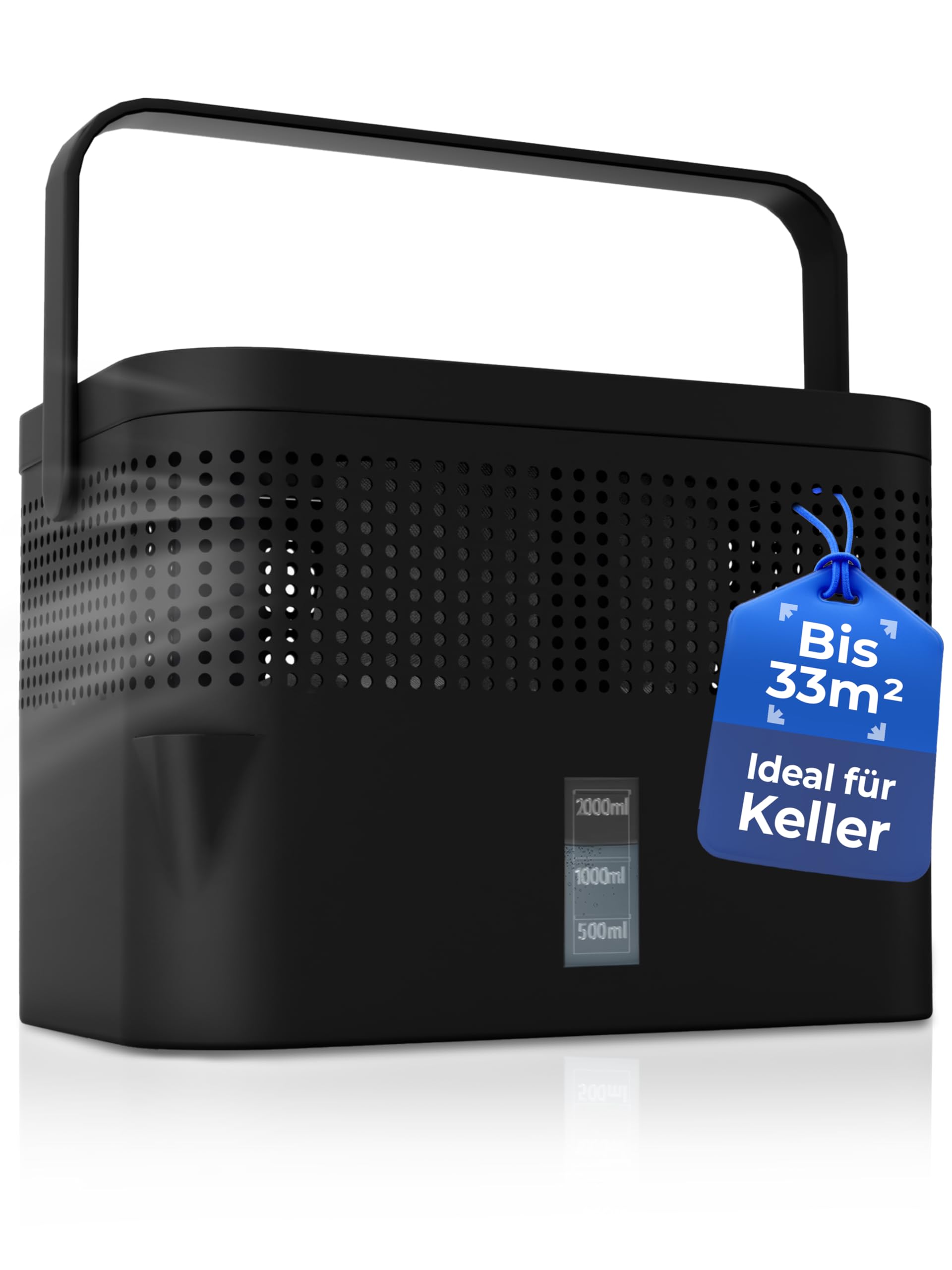 BonAura® Luftentfeuchter ohne Strom - Raumentfeuchter für Keller, Bad uvm. - 980g Luftentfeuchter Nachfüllpack inklusive - Entfeuchter und Luftentfeuchter Granulat im Set - Schutz vor Schimmel