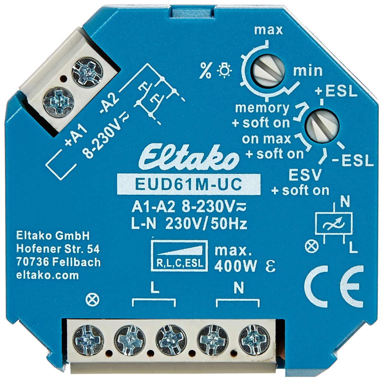 Eltako Multifunktions-Universal-Dimmschalter EUD61M-8..230V UC 61100903