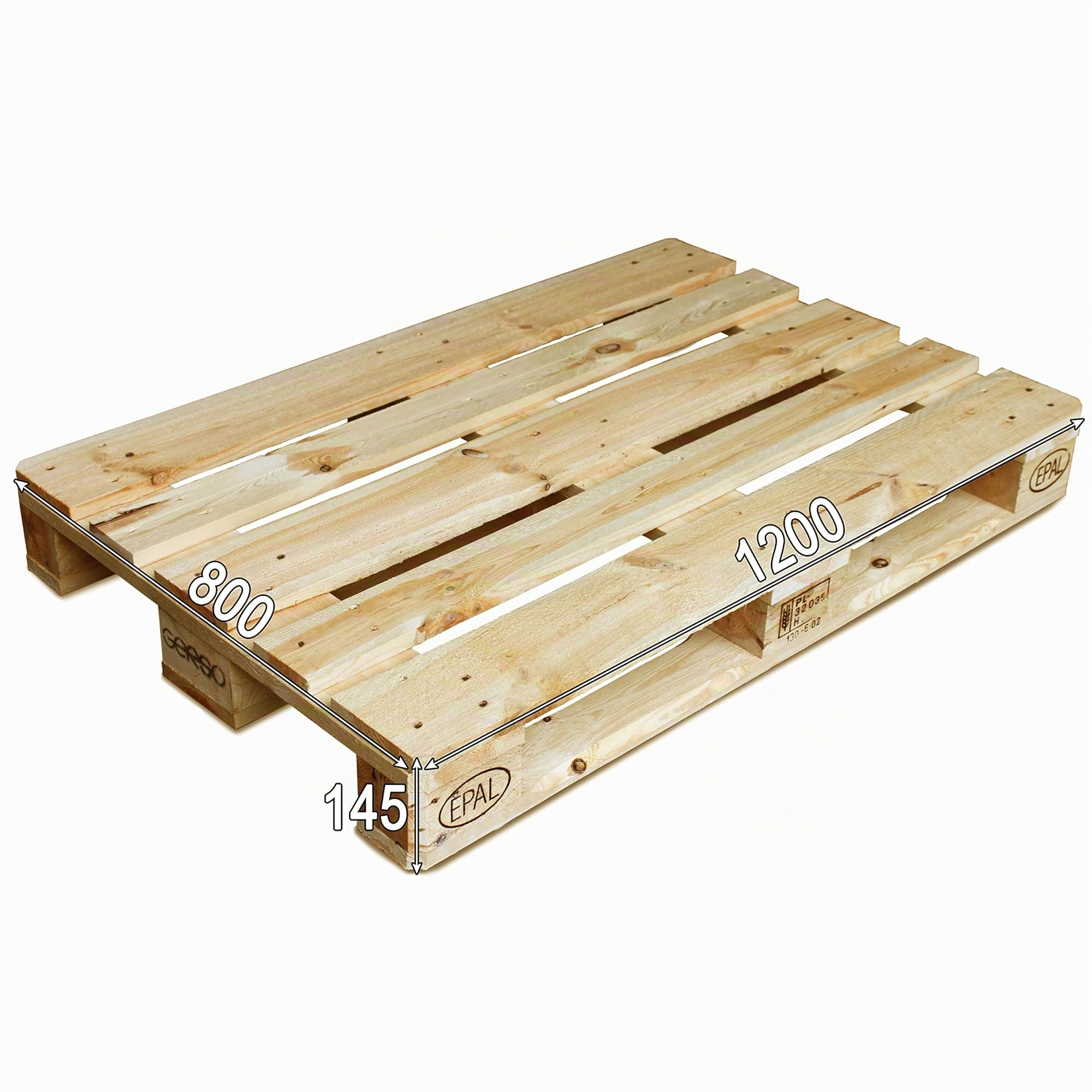 piatto Euro pallet 120x80 cm EPAL IPPC Nuovo, merce nuova certificata EUR/EPAL/IPPC Europallet Legna