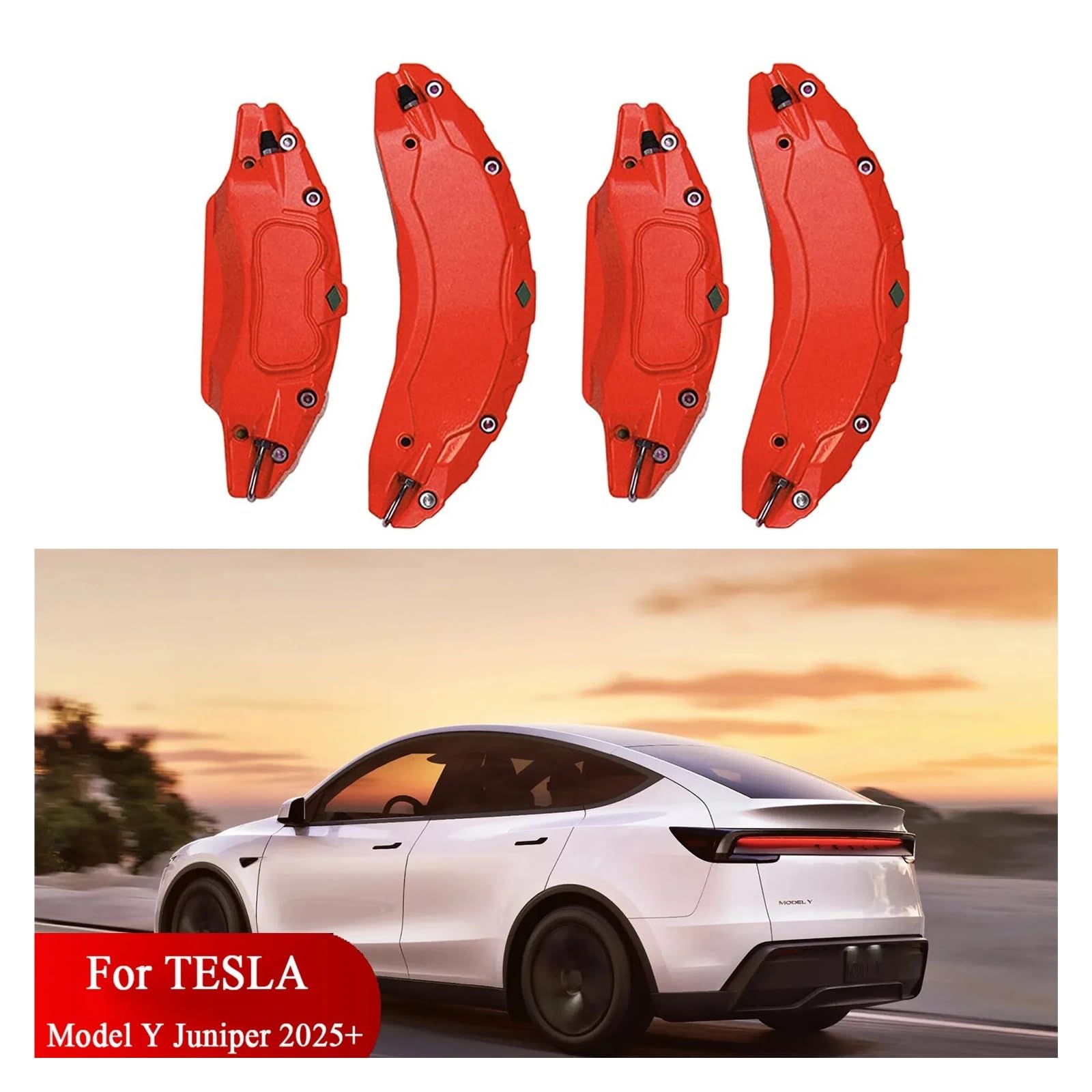Model Y Juniper レッド ブレーキキャリパーカバー Amazon | ブレーキ