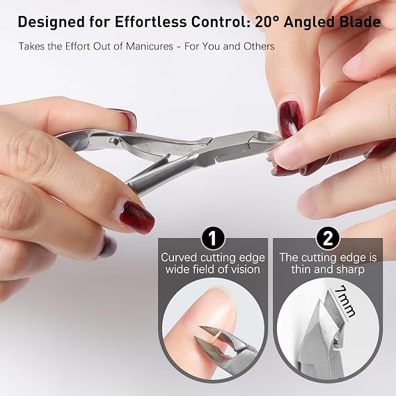 Stainless Steel Cuticle Nipper Silver 2 Pack