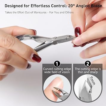 Stainless Steel Cuticle Nipper Silver 2 Pack