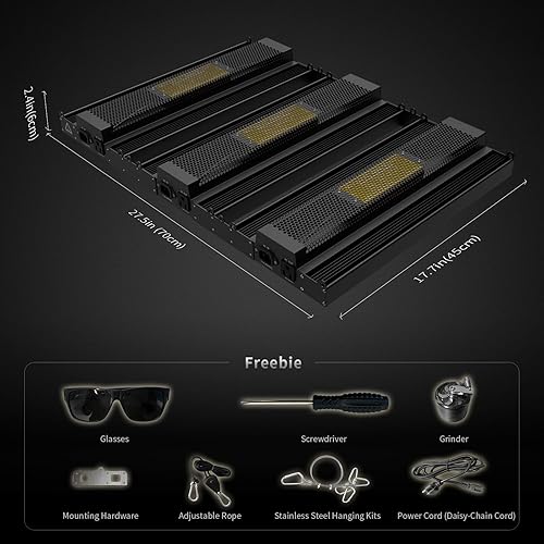 Miniatura 6 de Luces de cultivo para plantas de interior  Luces LED de espectro completo de fotones rojos altos para cultivo de semillas  360 vatios mejoradas con