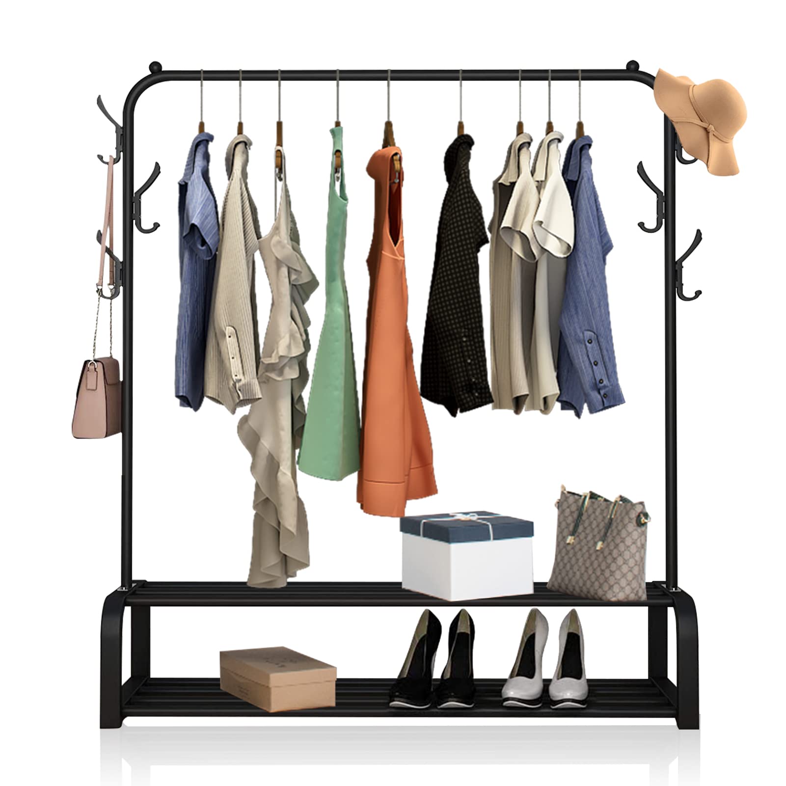 Buy Wlretmci Clothing Garment Rack with Shelves, Metal Clothes Rack