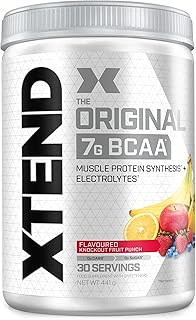 XTEND Original BCAA Powder Knockout Fruit Punch | Branched Chain Amino Acids Supplement | 7g BCAAs + Muscle Supplements | Electrolytes for Recovery | Amino Energy Post-Workout | 30 Servings