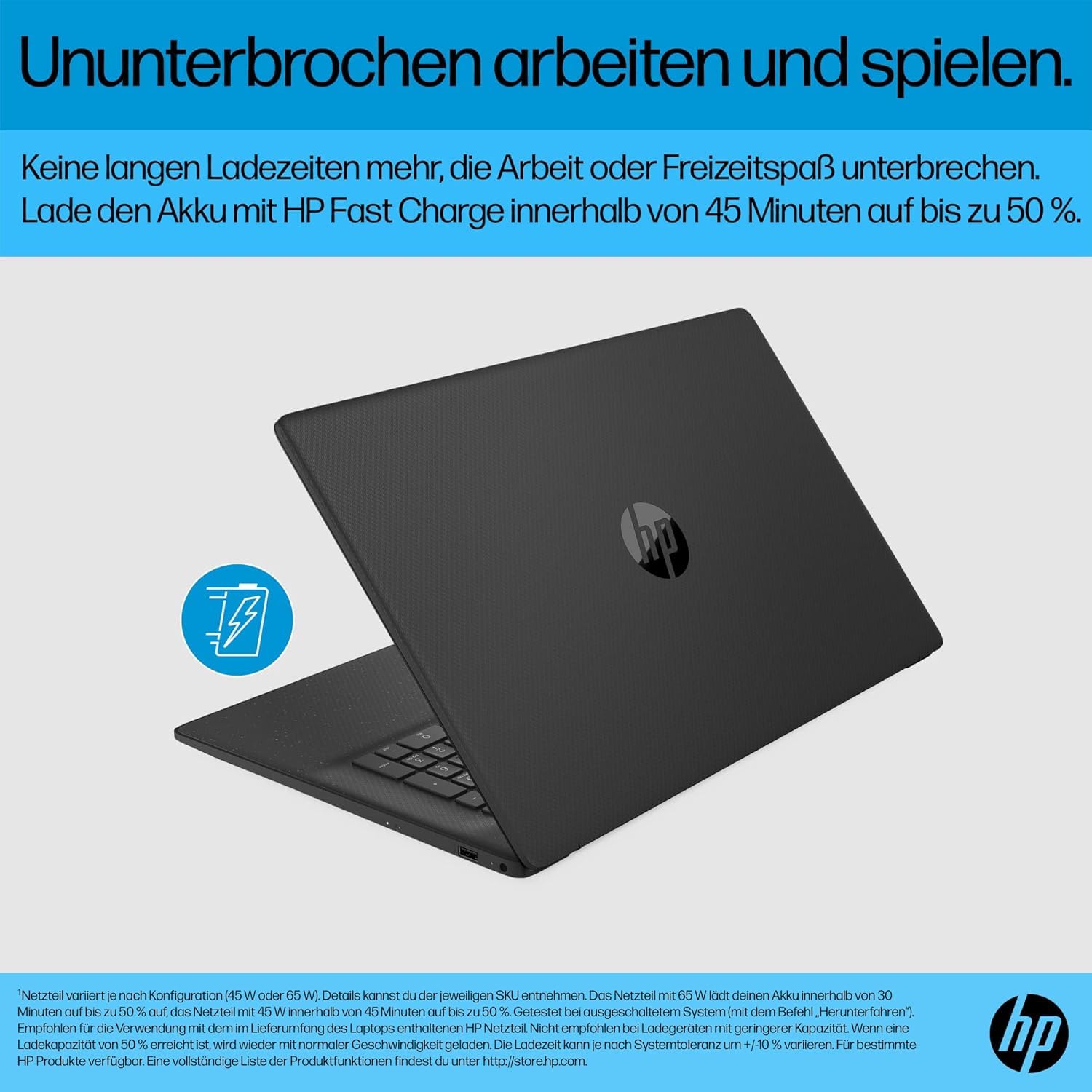 HP Laptop 17,3" HD+ Display Intel Celeron N4120 8 GB DDR4 RAM 256 GB SSD Windows 11 QWERTZ Schwarz