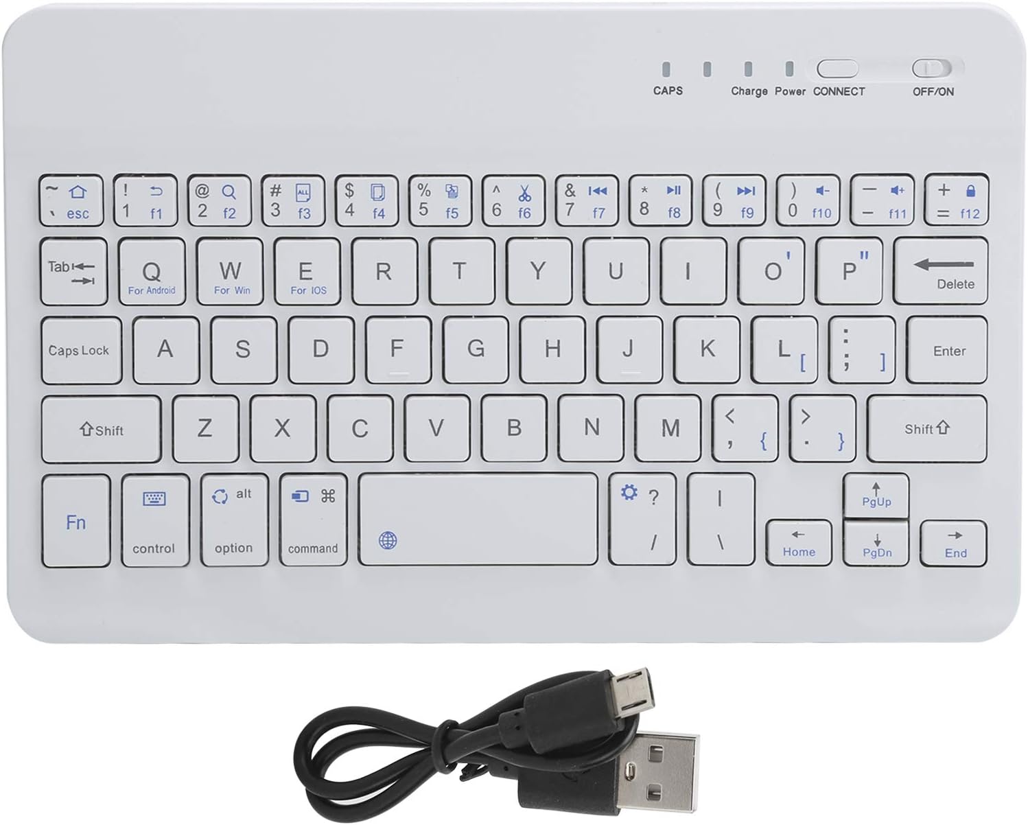 VBESTLIFE Mini Bluetooth Keyboard and charging cable