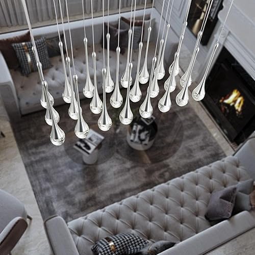 Miniatura 10 de Lámpara de cristal de burbuja negra de una sola cabeza al lado de la luz colgante de la isla de la cocina comedor vestíbulo Candelabros de entrada