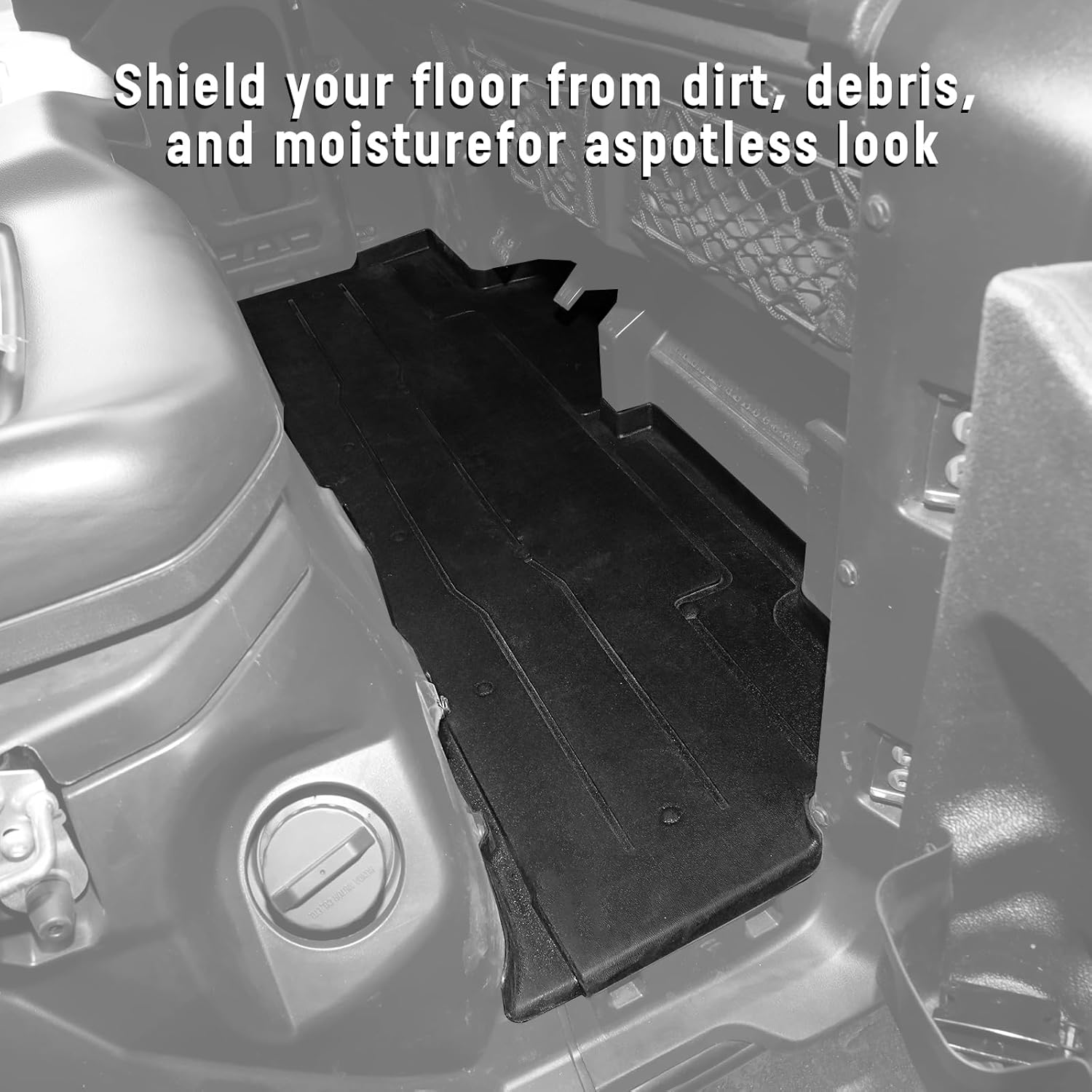 TPE Front Floor Mat for Honda Pioneer 700-2 700-4 14-25,Rubber Front Row Floor Liners All Weather Protection Slush Mat for Honda Pioneer 700 2P 4P 2014-2025 Accessories,Replace #0SP63-HL3-101