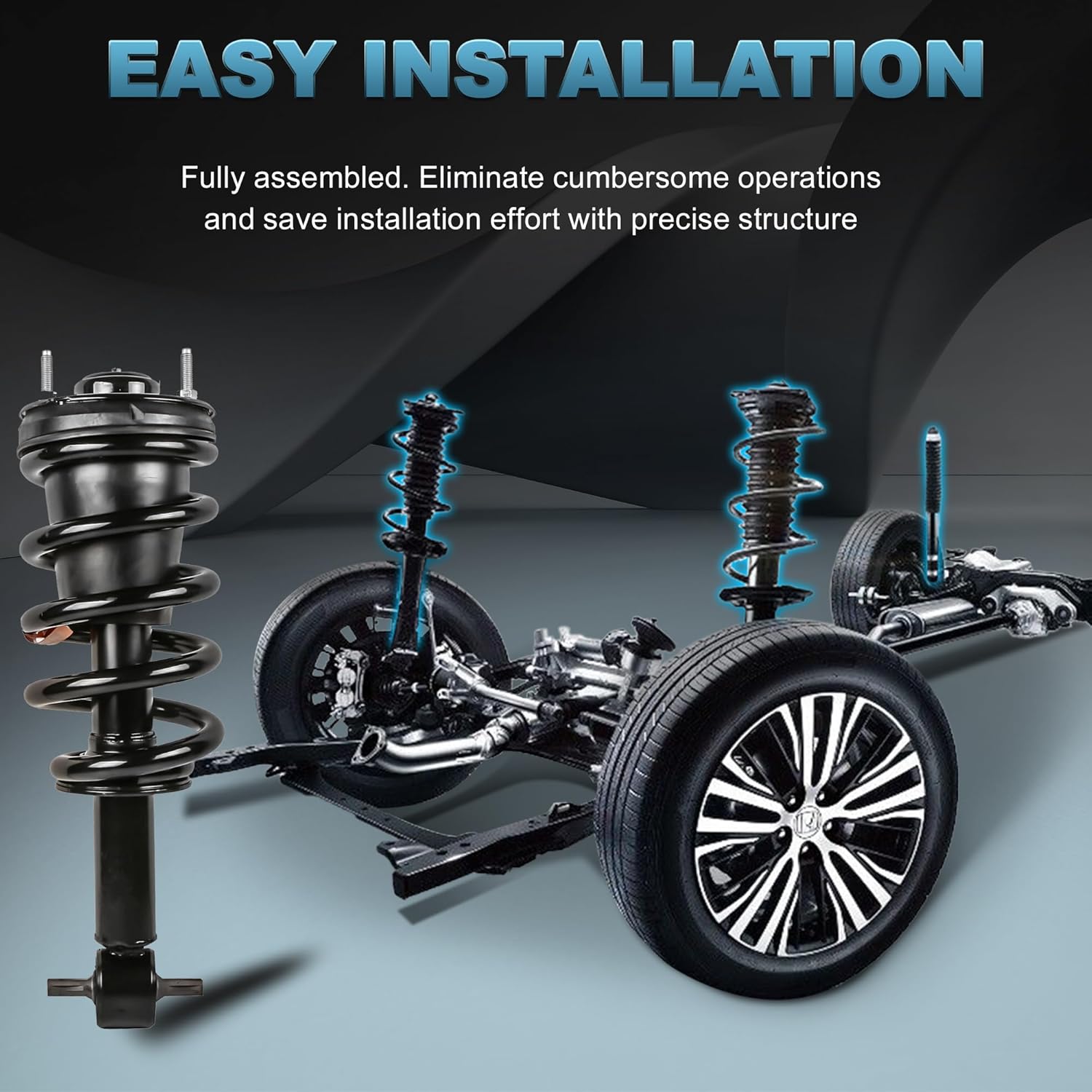 Front Complete Strut Assembly 189105 139105 Compatible with 2007 2008 2009 2010 2011 2012 2013 Chevy Silverado/GMC Sierra 1500 (Set of 2)