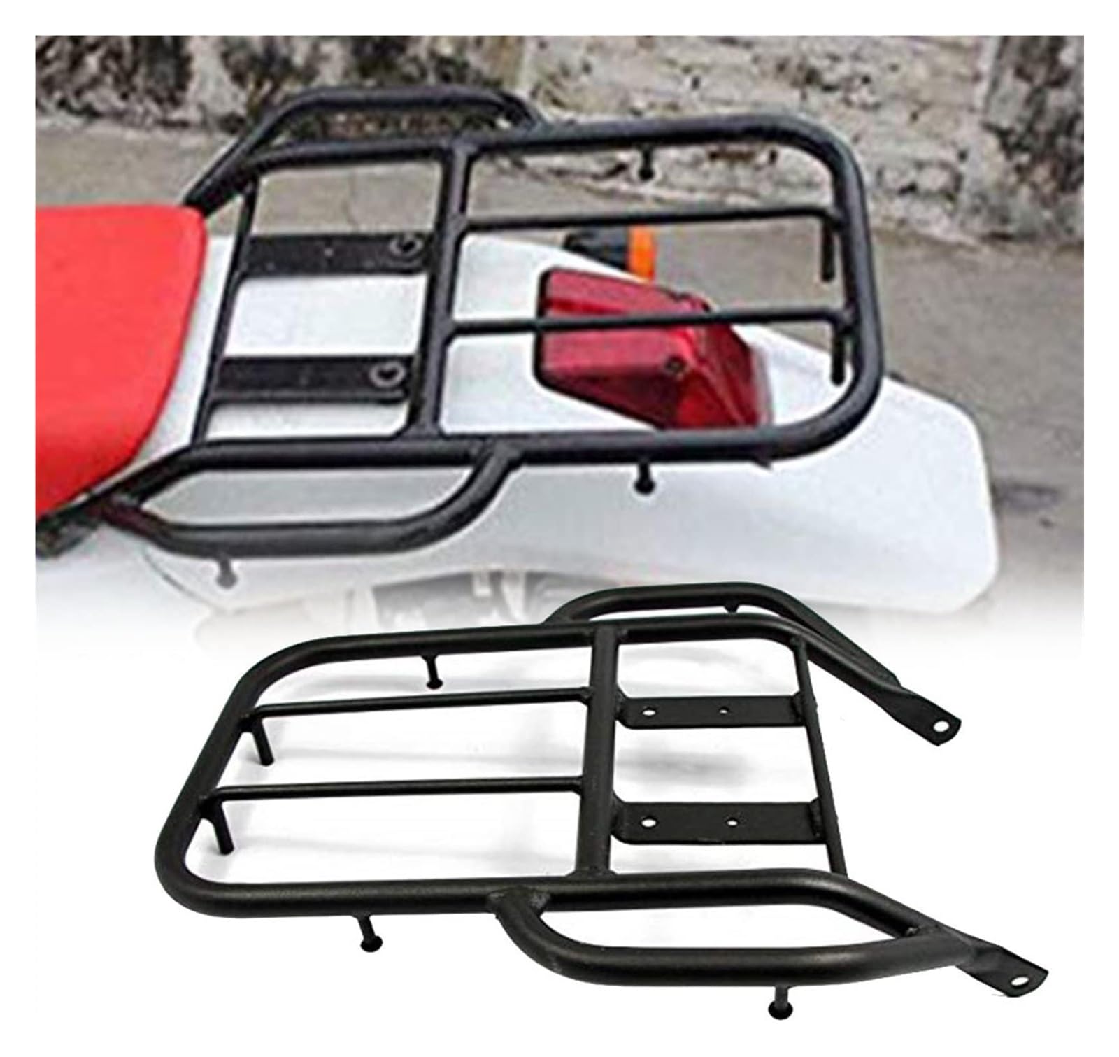 para XR250 XR400 1996-2004 Accesorios para Motocicletas Portaequipajes Trasero Soporte De Montaje para Estante Carga con Empuñadura Portapacchi Moto(Silver)