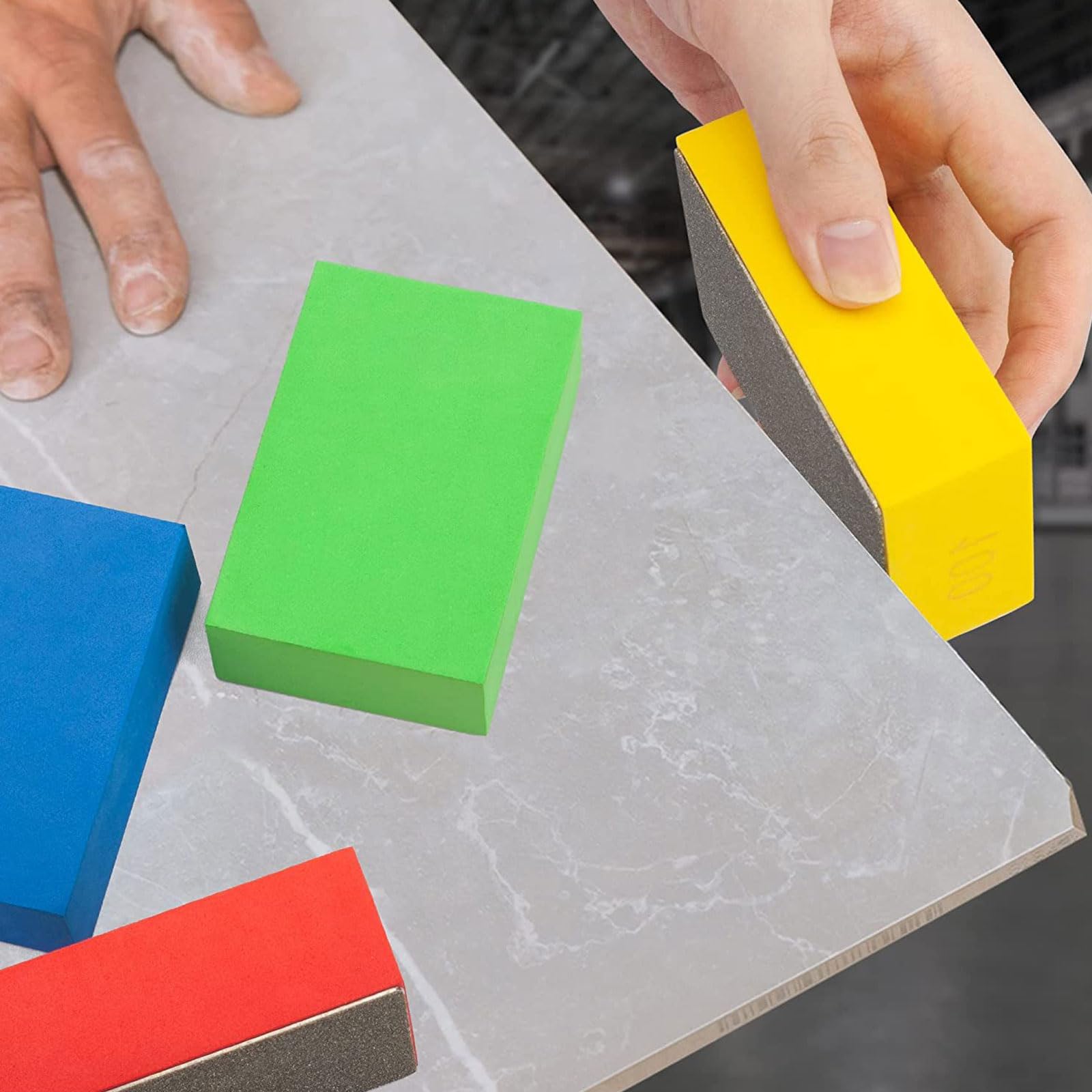 Blocchi Abrasivi Diamantati 4 Pezzi - Grana 60# 100# 200# 400# Per Lucidare Marmo E Piastrelle - Foto 9