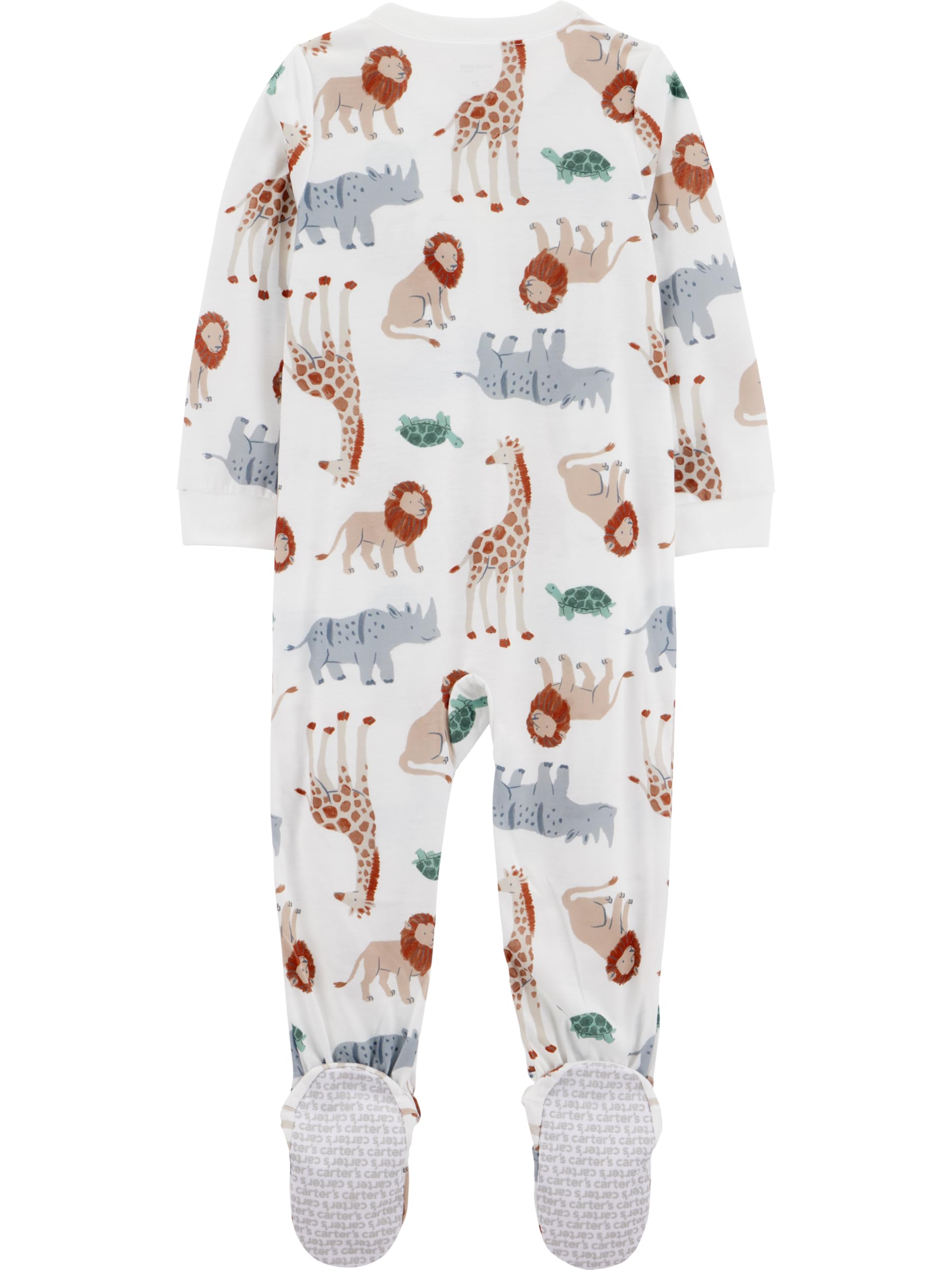 Simple Joys by Carter's 3-pack Loose Fit Flame Resistant Fleece Footed Pajamas Sleepers per neonati e bambini Bimbo 0-24 (Pacco da 3)