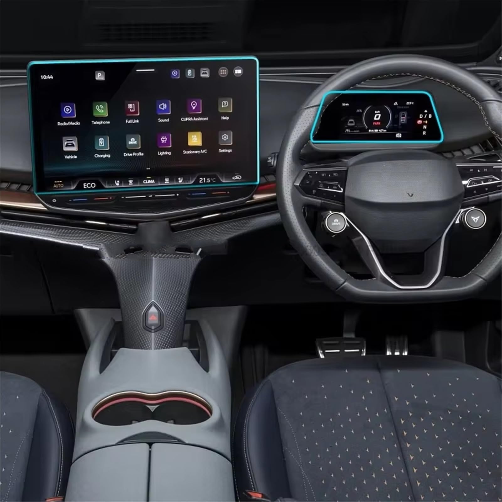 Protector Cupra Tavascan 2026 de cristal templado, pantalla 12,9 sin huellas 3