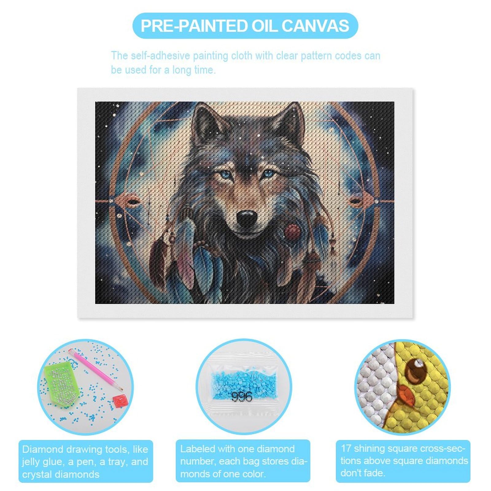 RICUVED Pauw Diamond Painting Kits, 5D Dier