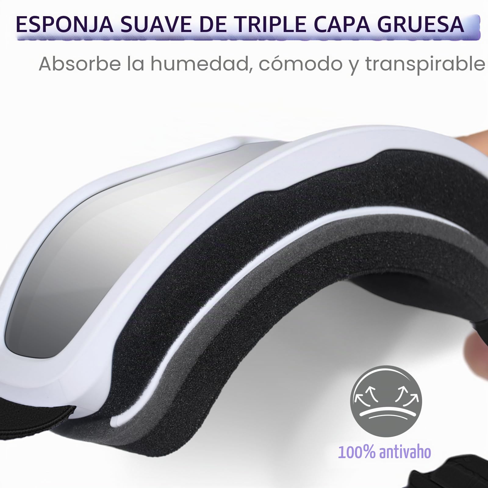Gafas de esquí para niños antivaho protección UV400