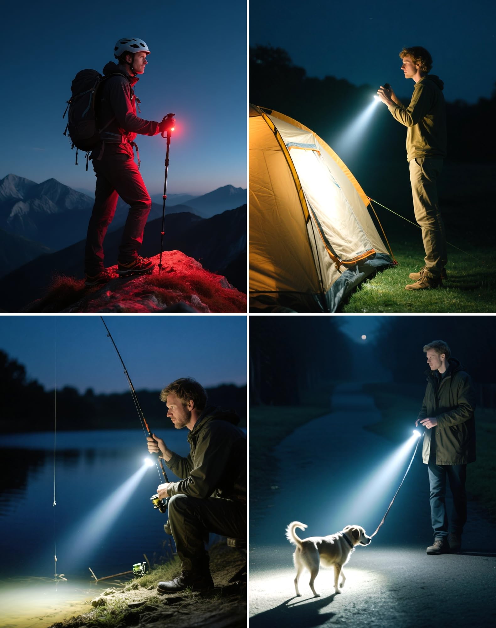 Mini lampe de poche EDC 3300 lumens avec coque phosphorescente et queue magnétique – Étanchéité IPX5, rechargeable de type C, petite lampe de poche pour camping, urgence et utilisation mains libres