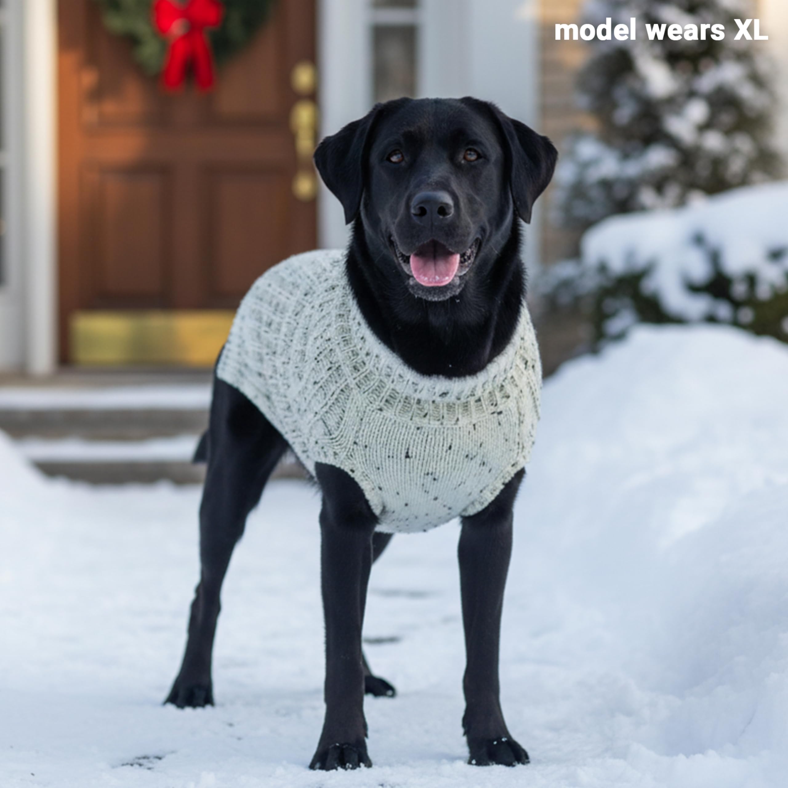 CUSOZWO Hundepullover für kleine, mittelgroße und große Hunde, Rollkragen-Fleece, warme Winter-Strickware, Outfit für kaltes Wetter, drinnen und draußen
