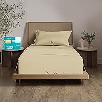 Vista 35 de Thread Spread - Juego de sábanas de 100% algodón egipcio con tejido de satén de 800 hilos de la colección Exotic Hotel, color blanco y marfil