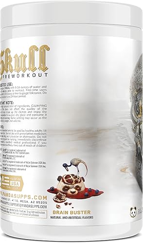 Miniatura 9 de Underground Bio Labs Panda Supps - Estimulante alto de calavera, preentrenamiento nootrópico, melena de león, 403 mg de cafeína para enfoque de